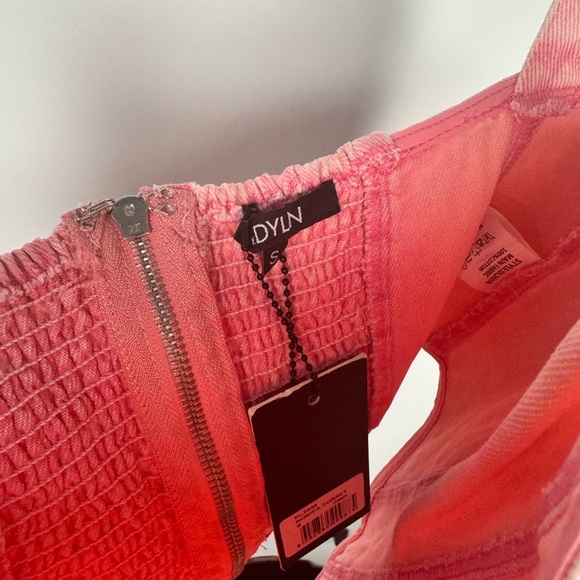 NWT DYLN Pink Denim Corset Top - Picture 4 of 6